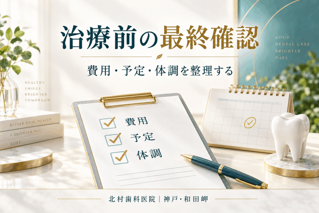 インプラント治療前に費用と予定と体調を確認するチェックリスト