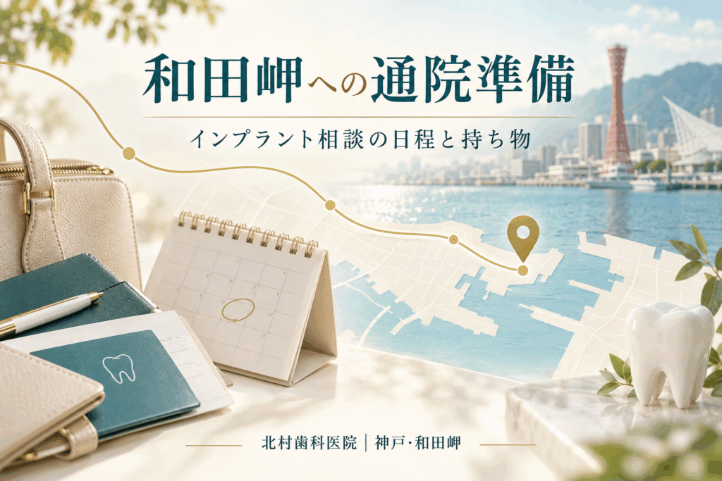 和田岬への通院日程と持ち物を準備する地図とカレンダーのイメージ
